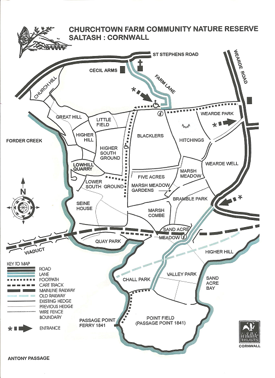 Map showing reserve